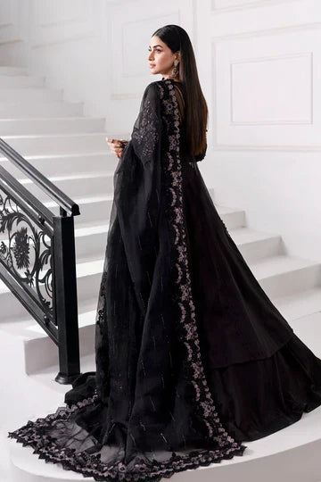 3 Piece Unstitched Embroidered Organza Suit | BD-3004