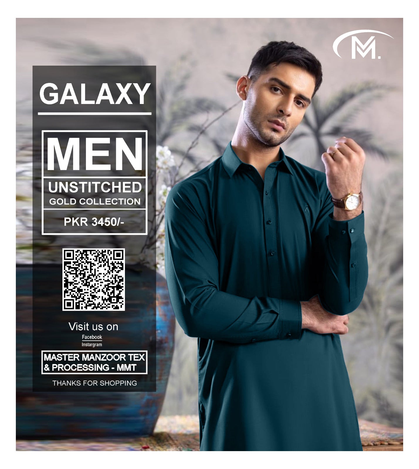 Men Unstitched Gold Collection