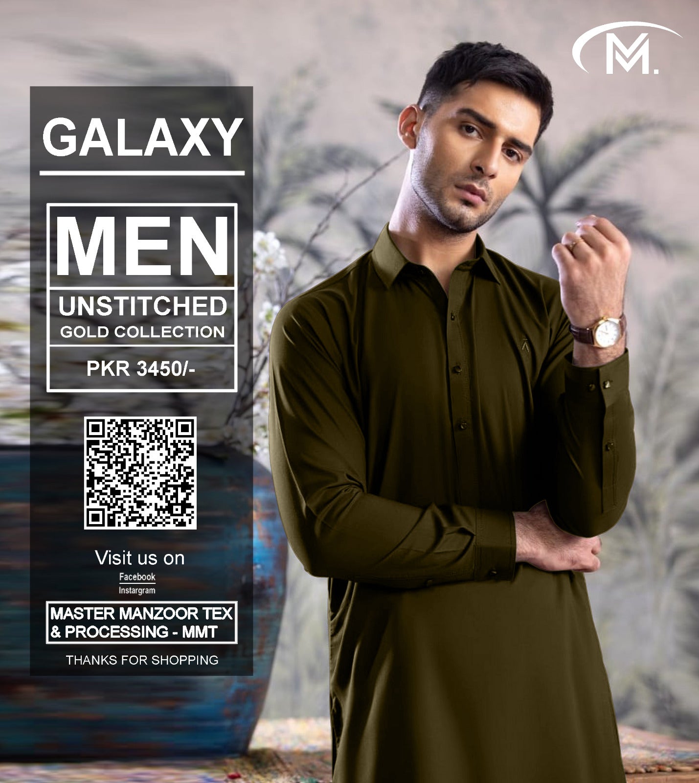 Men Unstitched Gold Collection