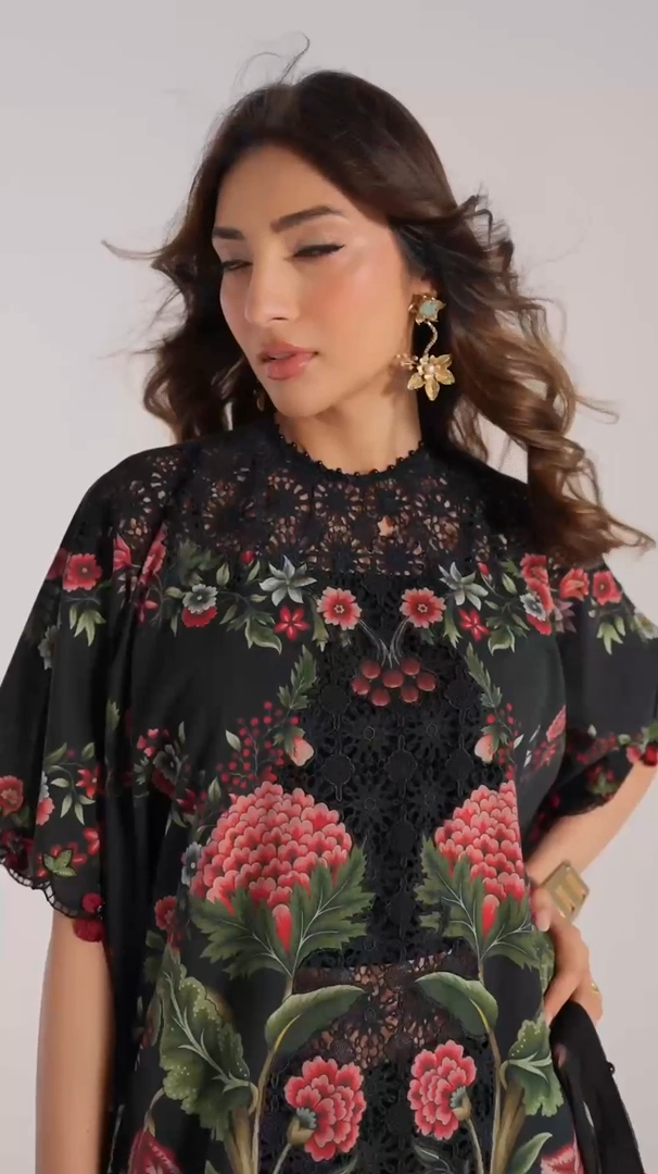 3 Piece Unstitched Embroidered Cambric Suit | MPT-2709-B